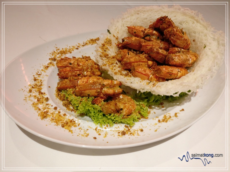 Exquisite Chinese New Year Feast @ Dynasty Restaurant, Renaissance Kuala Lumpur Hotel : Golden Prawns with Spicy Minced Garlic