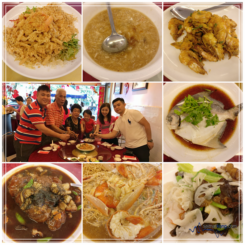 How can one not get fat during CNY? Here's some of the yummy festive feast I had...there's chicken, fish, prawns, abalone, fish maw and nian gao (sticky rice cake). 