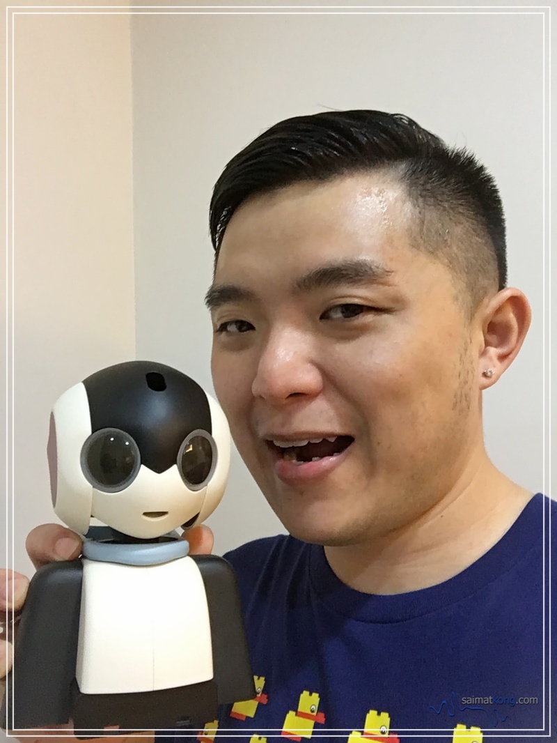 When I first met him, I was super excited and very eager to play with him. Robi is the first robot I built from scratch and interacted with. He's cute, cool and smart!