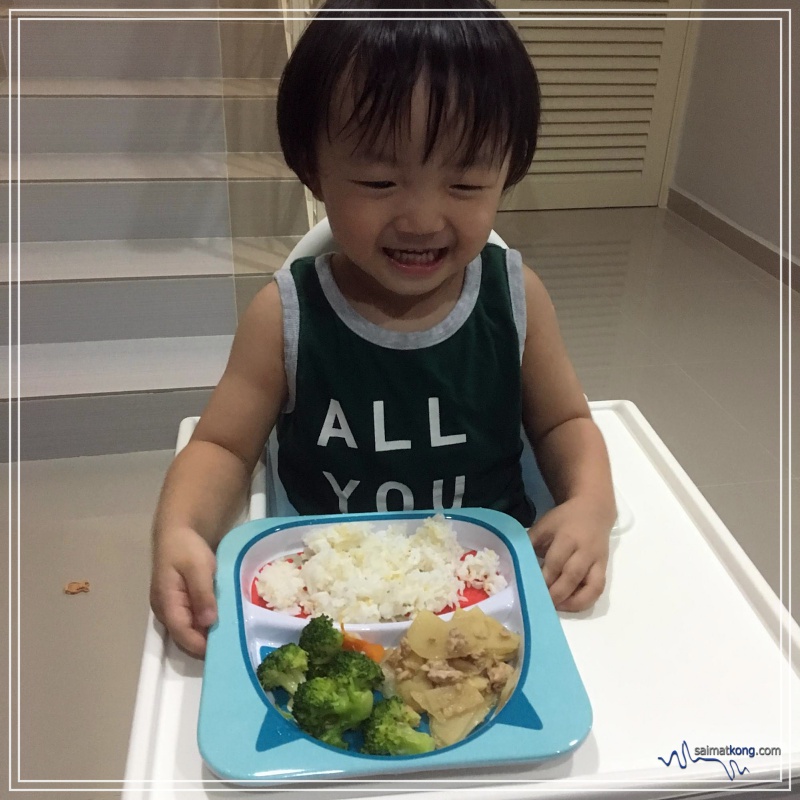 My boy absolutely love the Skip Hop melamine plate and would make sure his food is served using that plate. 