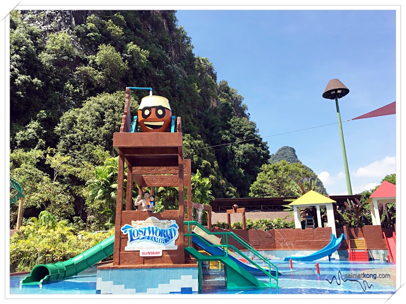 Fun Things To Do @ Lost World Of Tambun, Ipoh - Kids Explorabay is the kids-only zone with kid-sized slides and a large interactive play area with giant tipping buckets, water cannons, spraying elephants, water curtains and fountains.