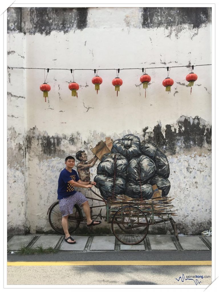 ipoh mural - old town relieves nostalgia with trishaw