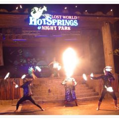 Night comes alive at Lost World Hot Springs Night Park