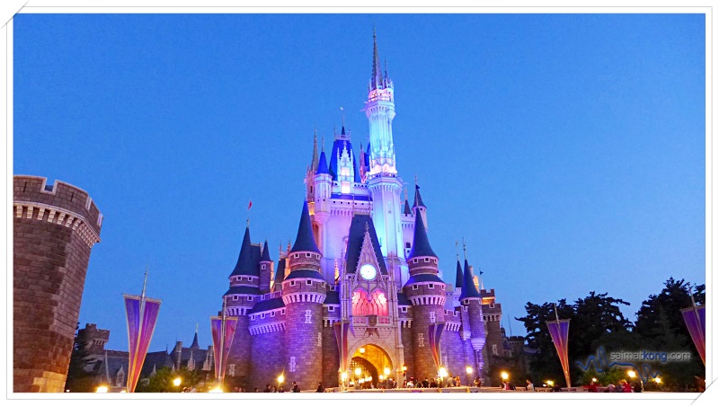 Tokyo Disneyland 2018 - The beautiful Cinderella Castle at night. Truly beautiful! 