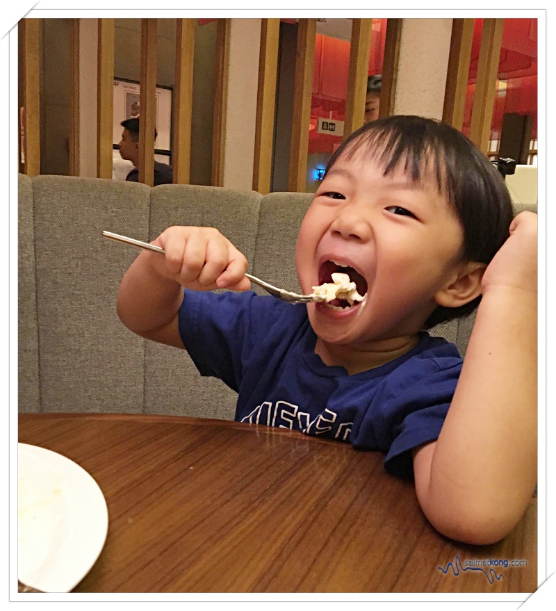 Best Cheesecake in KL @ The Tokyo Restaurant - Aiden loves the cheesecake. He just keeps eating and tell us, “It’s very yummy!”