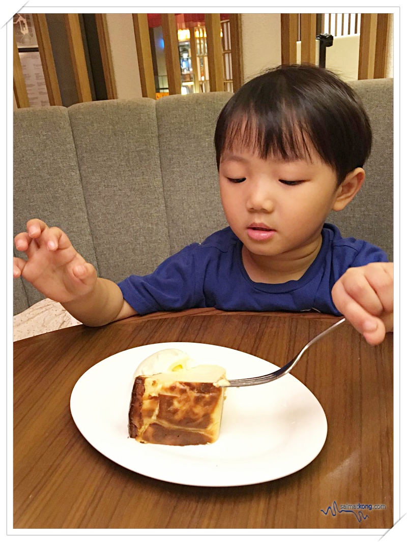 Best Cheesecake in KL @ The Tokyo Restaurant - Aiden loves the cheesecake. He just keeps eating and tell us, “It’s very yummy!”