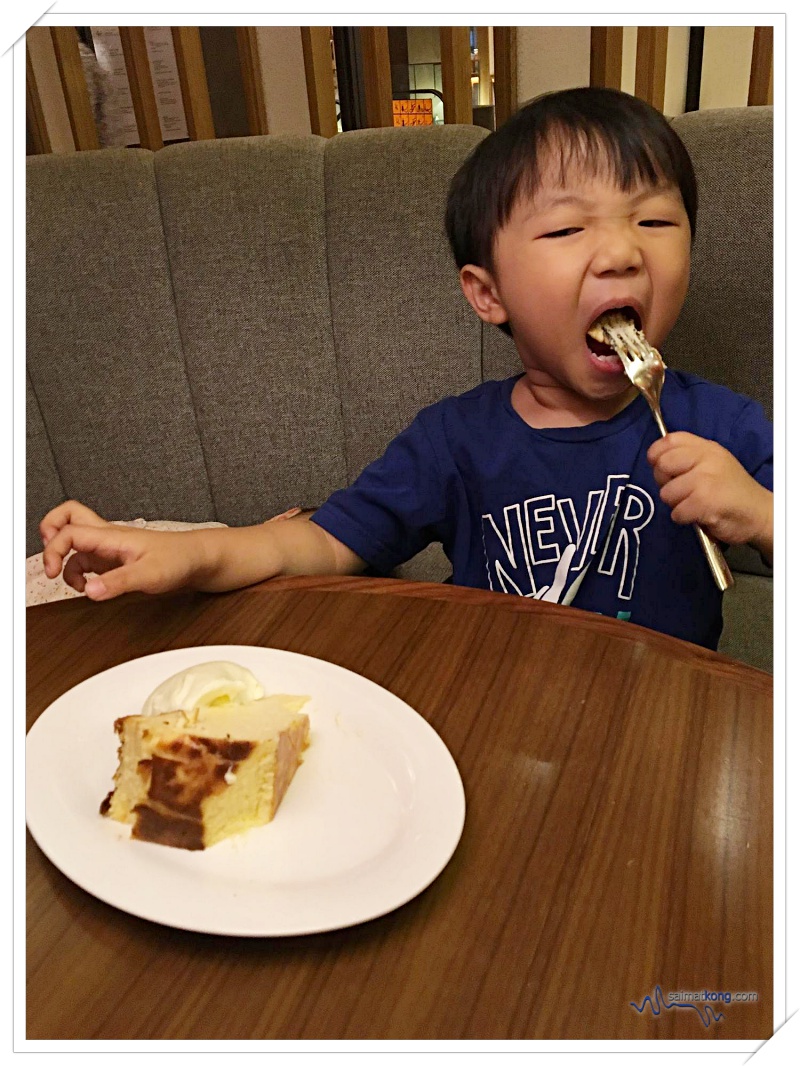 Best Cheesecake in KL @ The Tokyo Restaurant - Aiden loves the cheesecake. He just keeps eating and tell us, “It’s very yummy!”