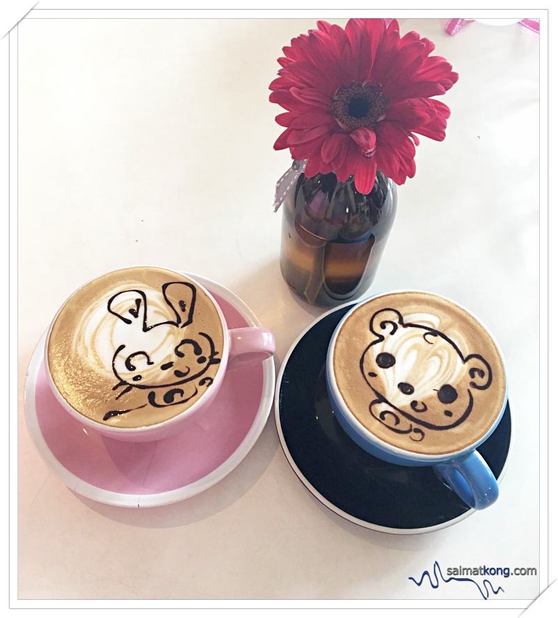 Klang Food - Coffee Origins: Both The Wifey and I had coffee, she had her usual Flat White while I ordered hazelnut latte. The cute coffee art totally brighten our day ;)