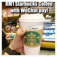 [Promotion] RM1 only for 1 Grande @ Starbucks Coffee with WeChat pay!