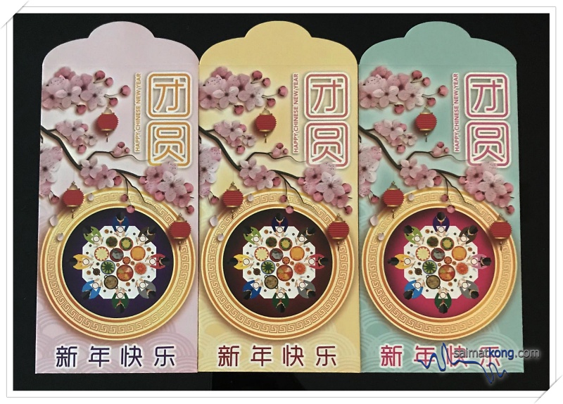 Oink Oink 2019 Year of Pig Red Packets - To celebrate Chinese New Year this year, Taiping Sentral Mall printed a set of reunion themed red packets in three lovely pastel colours.