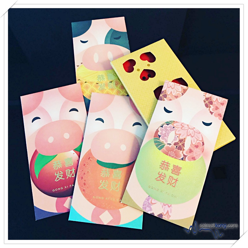 Oink Oink 2019 Year of Pig Red Packets - Kampachi Restaurants is giving its diners a set of red packets featuring a set of 4 “oink oink” cute and adorable piggies.