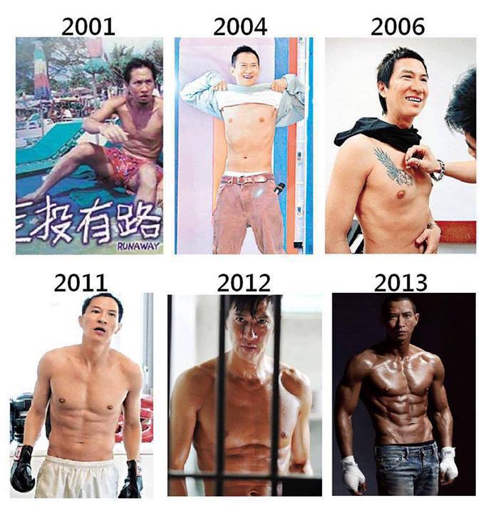 The transformation of Nick Cheung 張家輝 (Chin Fai 贱輝) 6-pack abs sexy and muscular body!