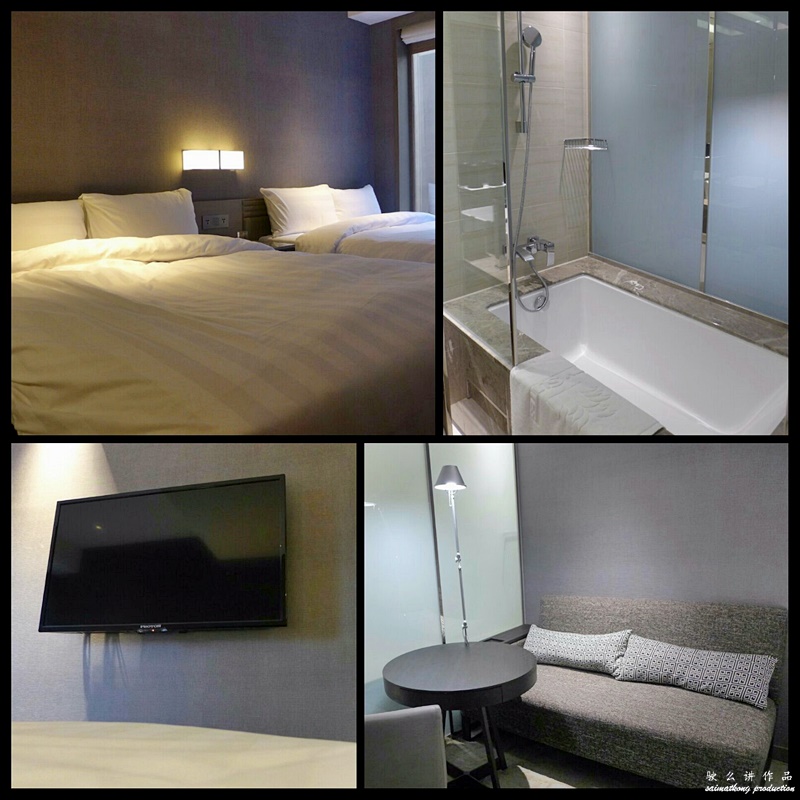 Hotel Midtown Richardson, Taipei, Taiwan - We stayed in family room which had two double beds and a sleeper sofa. The room is spacious and clean with basic amenities like complimentary WIFI in the room, toiletry kit, slippers, hair dryer and towels.