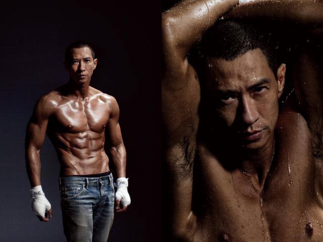 Nick Cheung 張家輝 (Chin Fai 贱輝) 6-pack abs sexy and muscular body