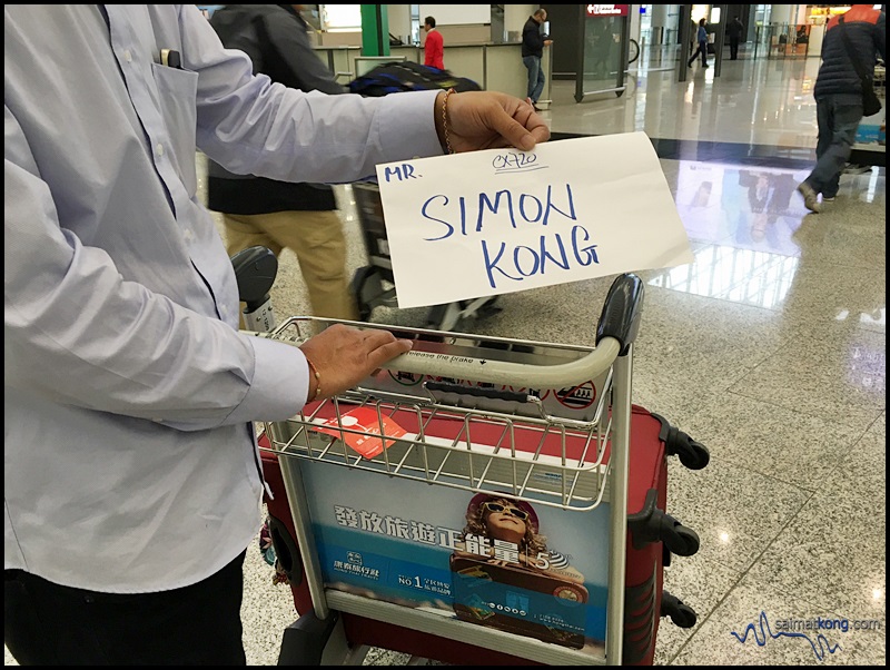 After collecting our luggages, we met our driver who was patiently waiting for us at the arrival hall. 