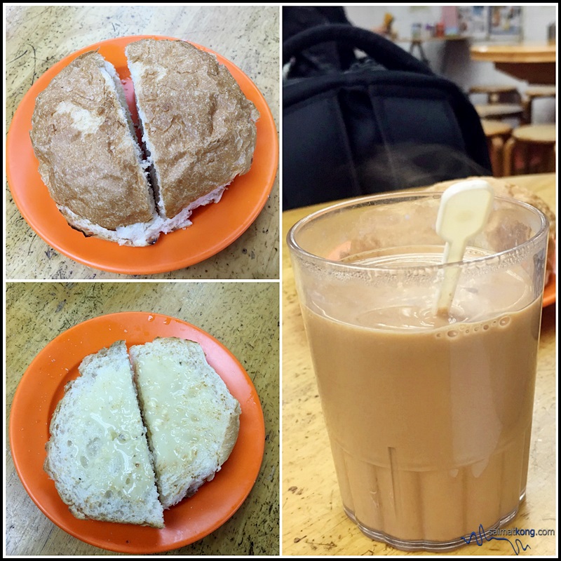 Lan Fong Yuen (蘭芳園) is famous for milk tea but I think their toast or 'cui cui' (脆脆); crispy bun with butter and condensed milk is best!