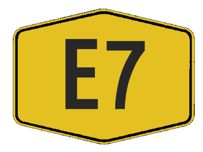 Highway shield for Malaysian Expressway E7