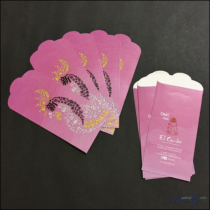 2017 Year of Rooster exclusive ang pow packets : EL CERDO and EL CERDITO