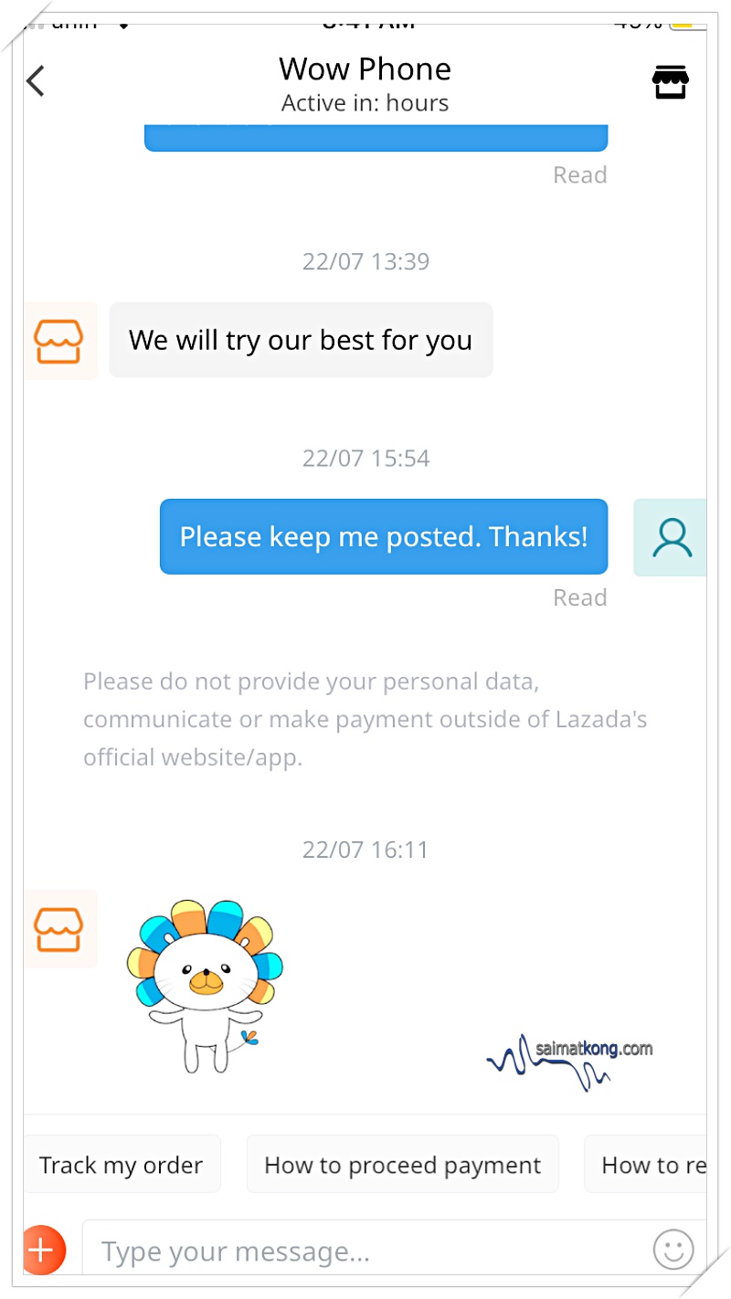 Lazada gimmick, Seller tactic or just unlucky Buyer - I've messaged the seller and they say will try to deliver as soon as possible.