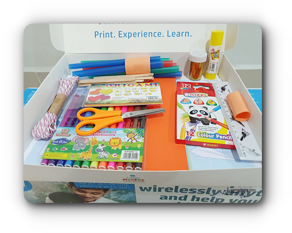 Learn & Play together with HP Little Makers Challenge - The HP Little Makers Creative Kit is filled with colorful stationeries such as color pencils and various tools to complete the 8 Creative Print Missions for the HP Little Makers Challenge. 