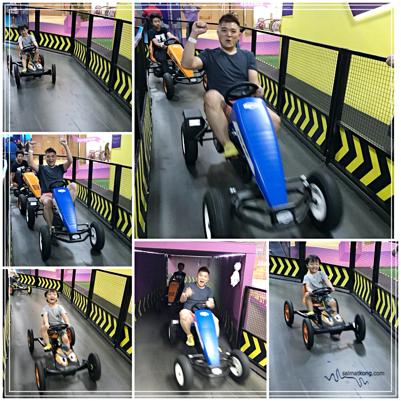 Fun Family Day with Kids @ SuperPark Malaysia - Pedal Car Track - I had so much fun peddling with Aiden at this kids friendly go-kart course. 
