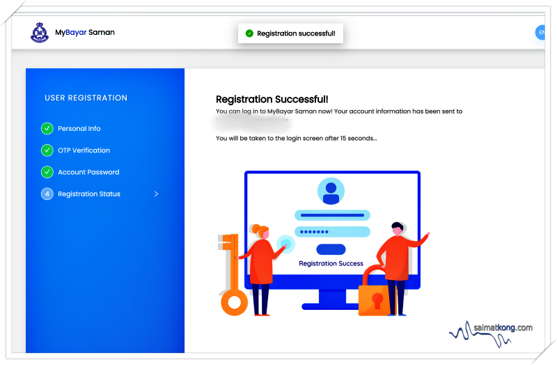 PDRM Launched MyBayar Saman and now offering 50% discount! -MyBayar Saman Registration - Completed