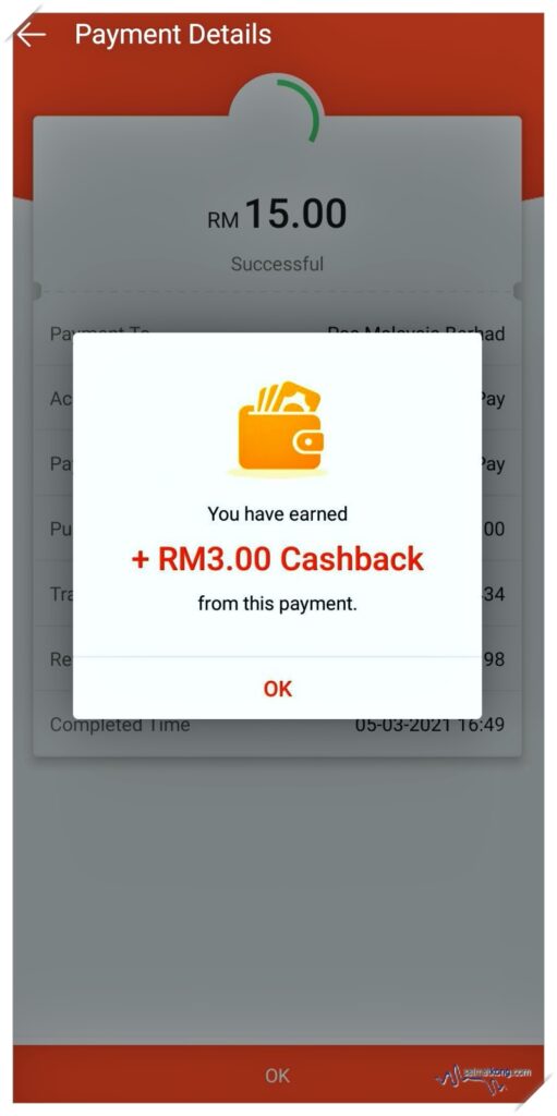 ShopeePay RM3 daily Cashback for TNB Bill at POS Automated Machine (POS PAM)